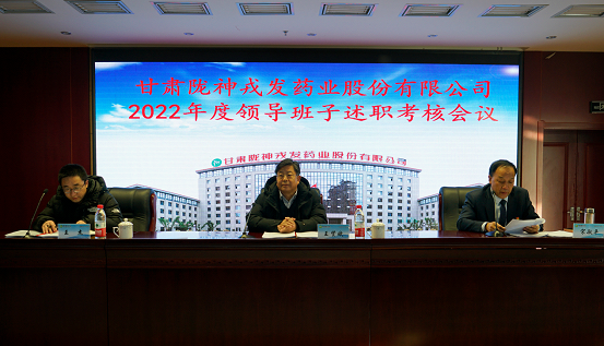 行穩(wěn)致遠(yuǎn)亮答卷 奮起闊步踏新程——甘肅藥業(yè)集團(tuán)考核組到隴神戎發(fā)開展2022年度領(lǐng)導(dǎo)班子述職考核工作