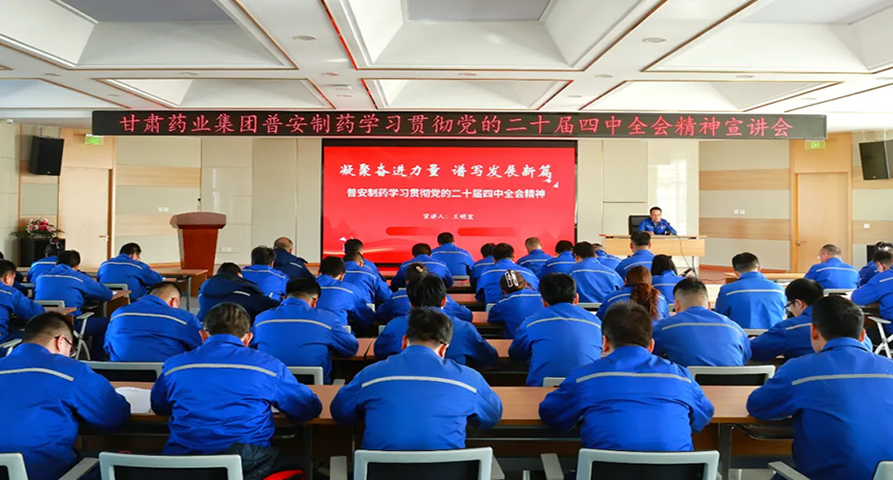 【普安新聞】凝聚奮進力量 譜寫發(fā)展新篇——普安制藥黨委書記、董事長王明宏宣講黨的二十屆四中全會精神